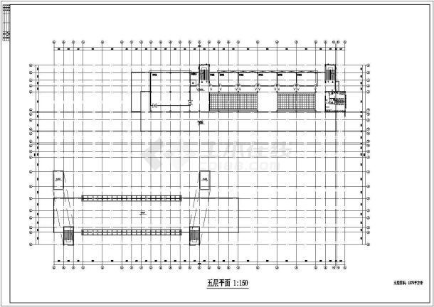 邮电学校办公行政楼建施图-图二