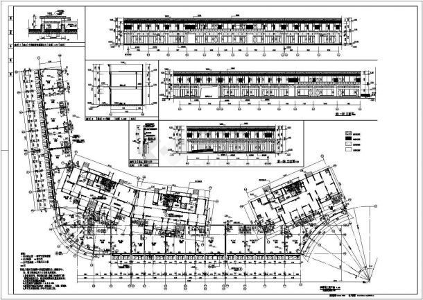 某住宅区二层商铺建筑施工图（共11张）-图一