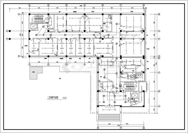 某地7层框架结构医院电气设计施工图-图二