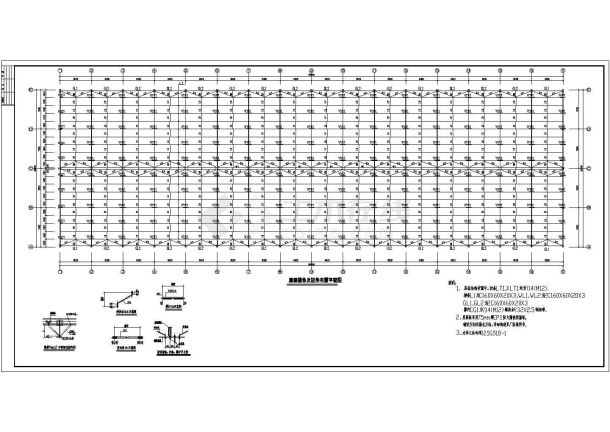 某地30m单跨单层轻型门式钢架厂房结构施工图-图二