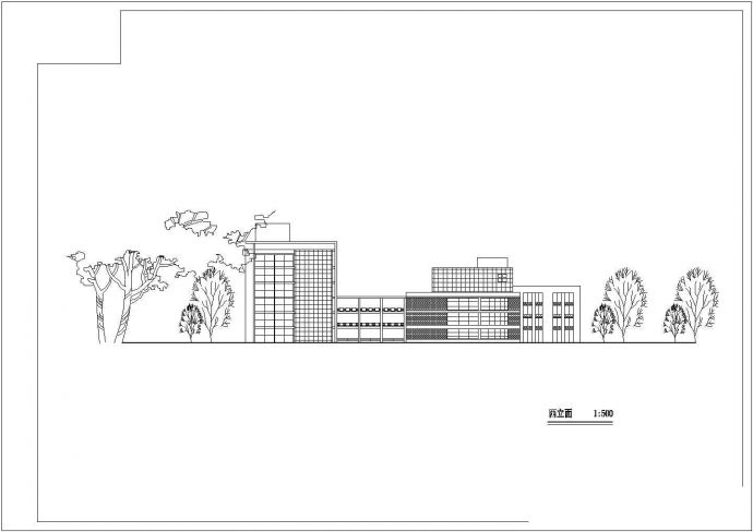 某大学教学楼单体设计cad施工图纸_图1