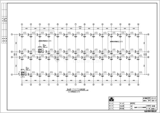 五层经济简易宿舍楼建筑结构施工图-图一