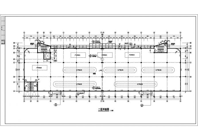 五层工业厂房框架结构建筑施工设计图_图1