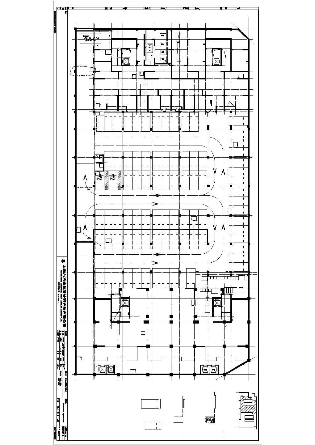 某住宅楼地下车库建筑设计施工图