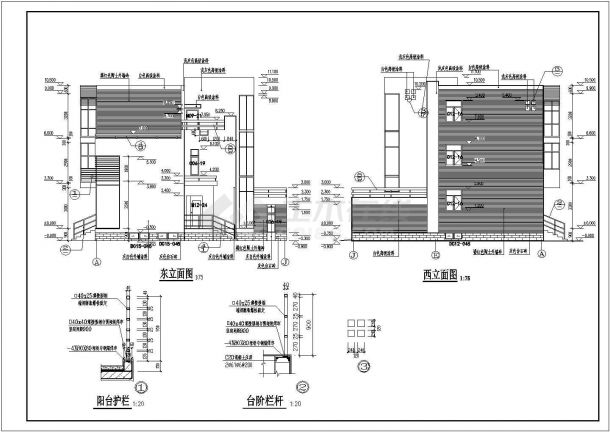 287.42平米小区别墅建筑设计方案图-图一