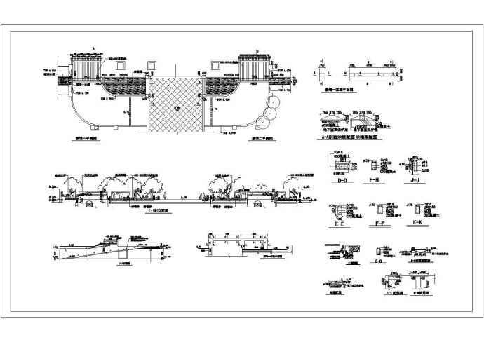 最新整理的景观墙cad建筑设计图_图1