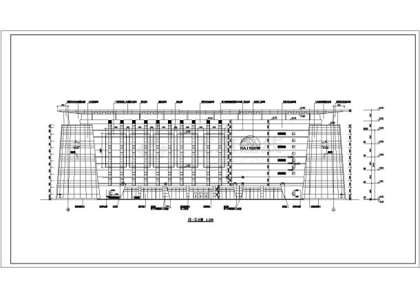 某大型商业建筑结构CAD施工图纸-图一