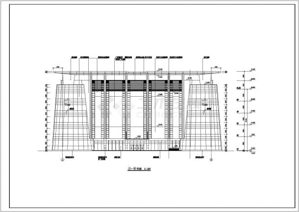 某大型商业建筑结构CAD施工图纸-图二