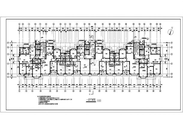 比较详细的高层住宅楼建筑cad全套图-图一