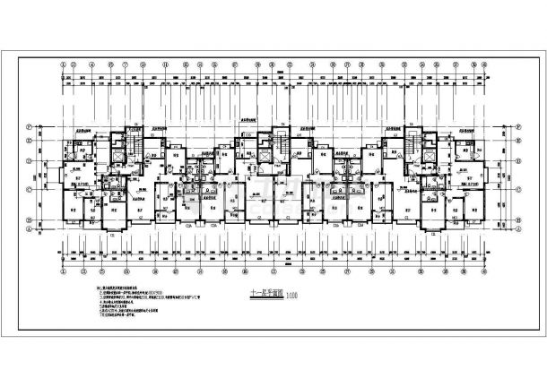 比较详细的高层住宅楼建筑cad全套图-图二