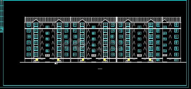 比较实用的住宅楼建筑cad方案图-图二