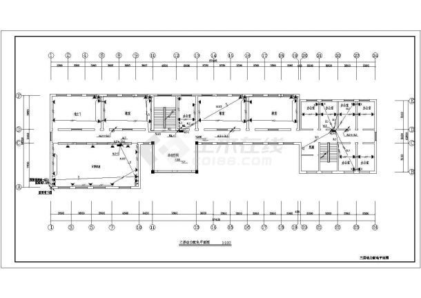 某地4层中学教学楼电气设计施工图-图二