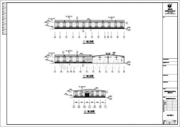 公司钢结构工程厂房CAD设计图（共13张）-图一
