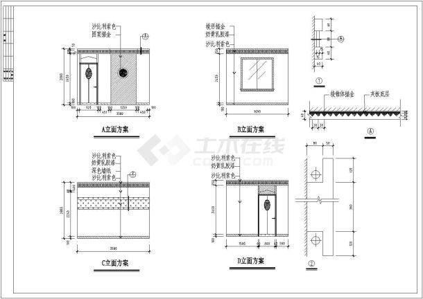 某地区阳光酒店全套建筑设计CAD图-图二