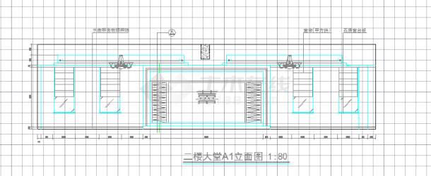 某星级大酒店室内装修cad施工图-图二