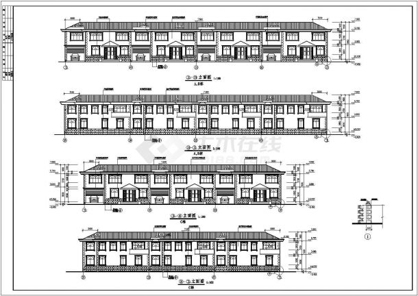 某花苑多层住宅楼建筑设计施工图-图一