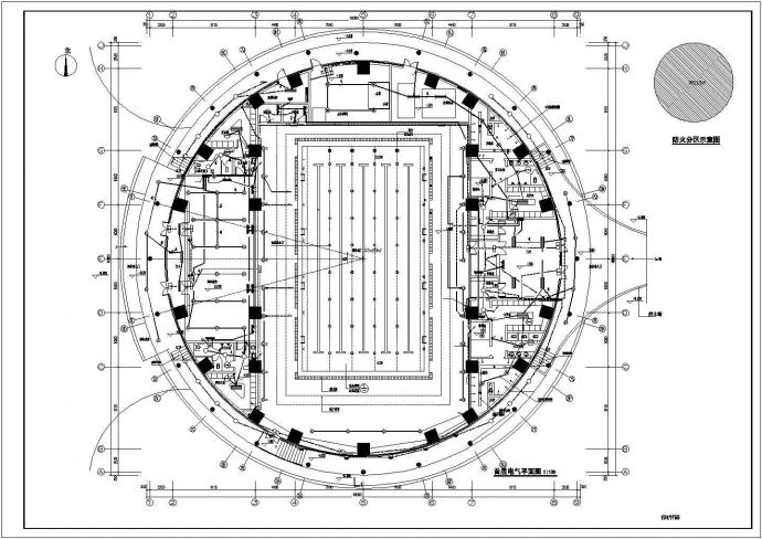 某体育馆整套电气设计cad施工方案图_图1