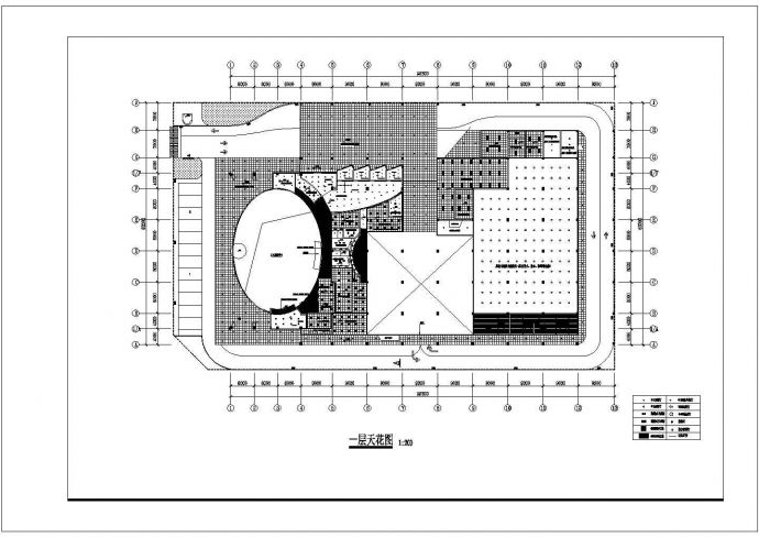 某汽车展厅整套电气设计CAD施工图_图1