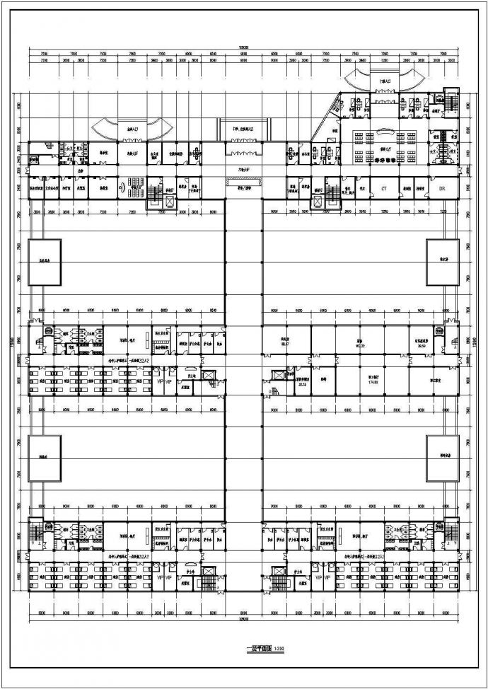 某两层精神病院建筑cad施工设计图纸_图1