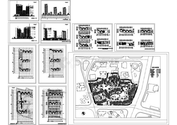 上海上青城市花园建筑cad图，含总平面图-图一