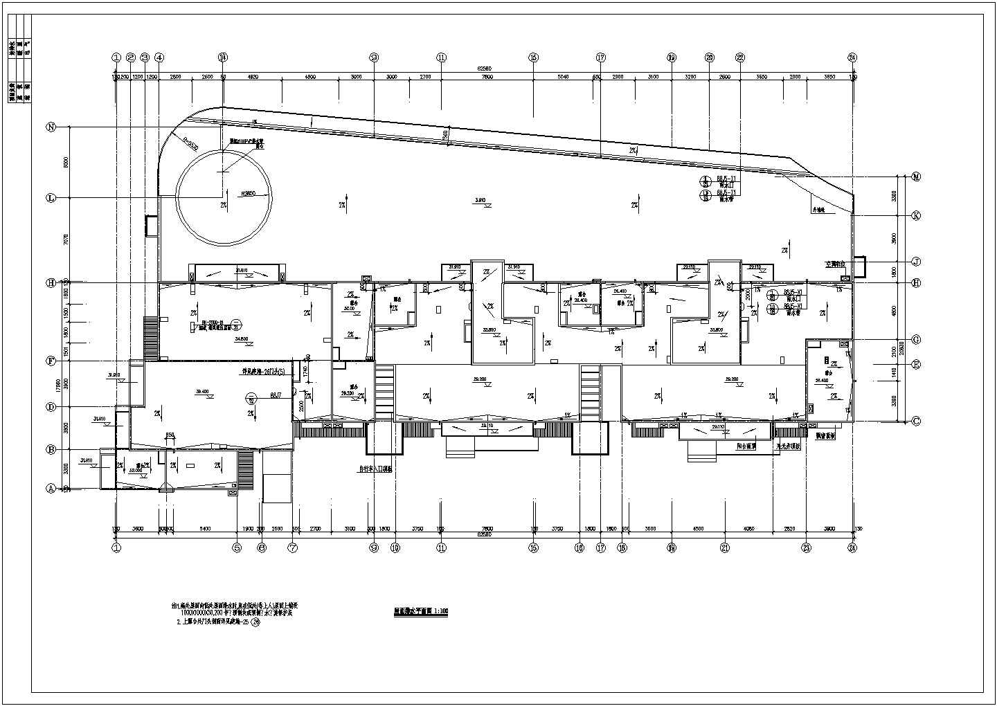某地区全套十层层住宅楼建筑施工CAD设计图纸