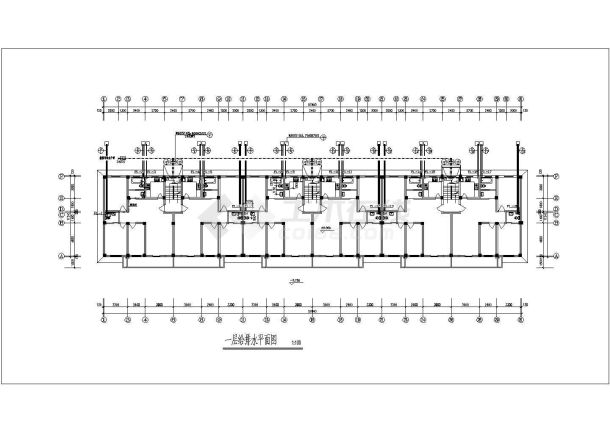某普通住宅楼给排水cad设计施工图-图一