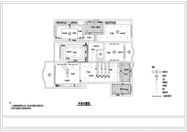 某地四室两厅装修设计施工图-图二