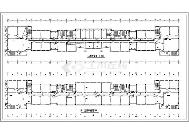 某七层办公楼电气设计CAD施工图纸-图二