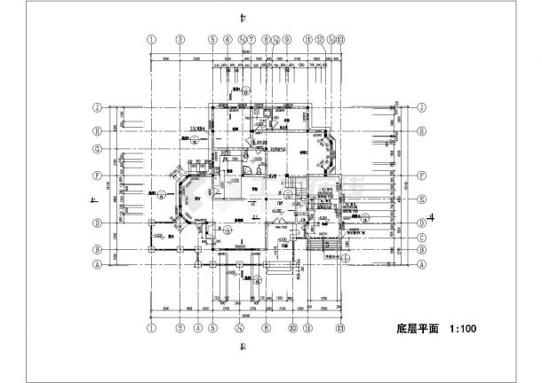 某地精致别墅建筑设计方案施工图纸-图一