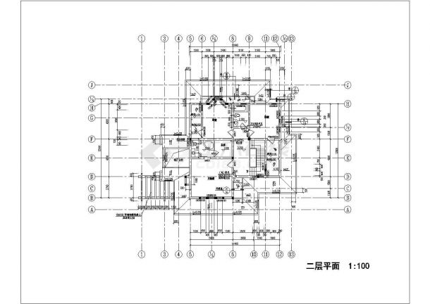 某地精致别墅建筑设计方案施工图纸-图二