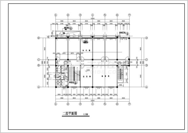 比较受人喜爱的综合办公楼建筑设计图（含设计说明）-图二