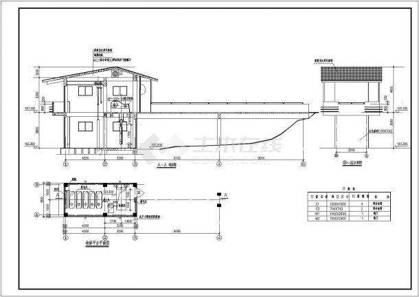 某水库放水塔上部改造设计施工图纸-图二