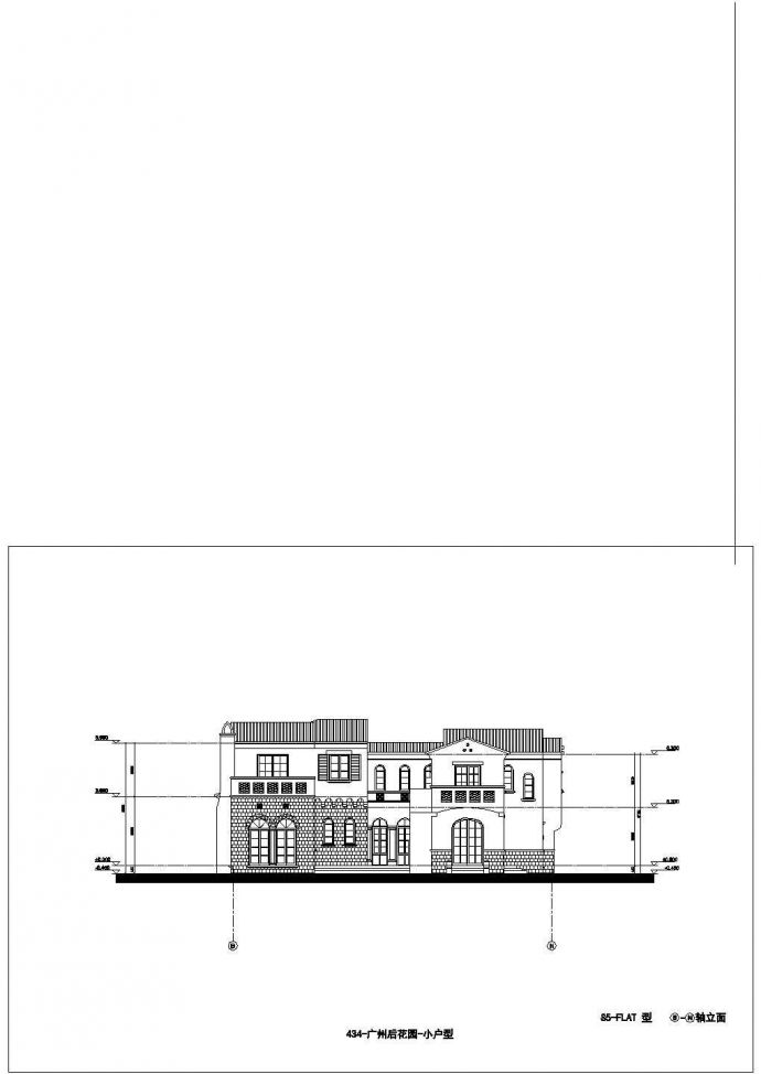 某地两层花园式住宅建筑施工图（含效果图）_图1