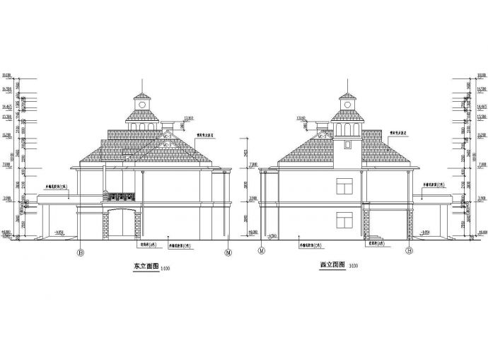 某两层山庄会馆建筑设计施工图_图1