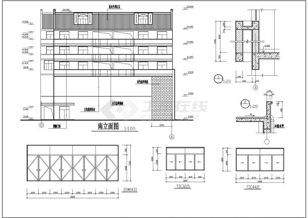 十八层带电梯商住楼建筑施工设计图-图二