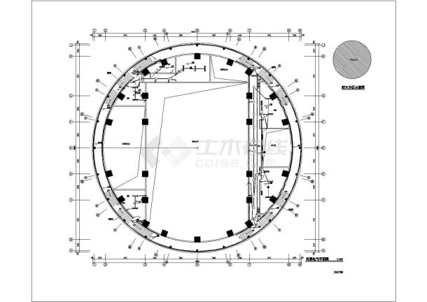 某体育馆整套电气设计cad施工图纸-图二