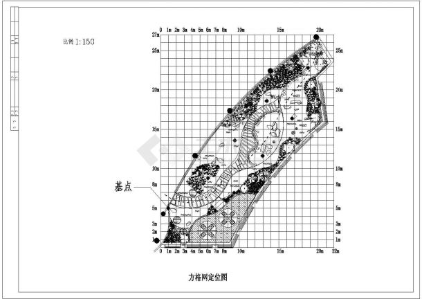 [上海]某会所屋顶花园景观绿化设计cad平面施工图-图二