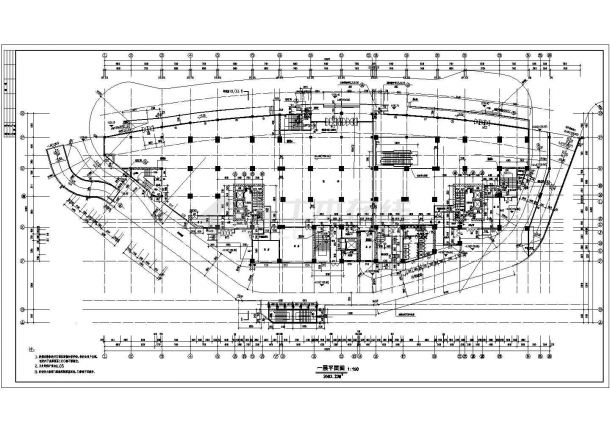 某地高层住宅平面建筑施工图（共8张）-图一