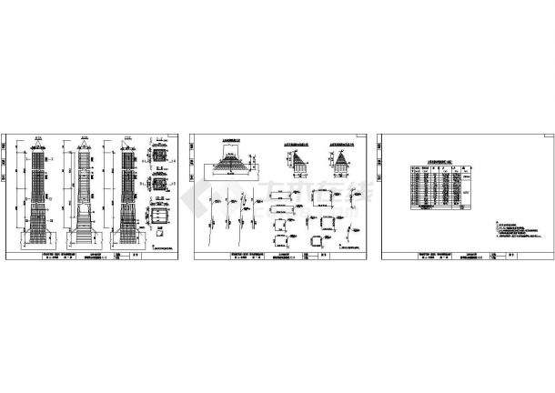 桥塔塔身钢筋构造CAD图-图一