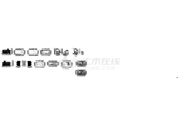 寺院斋堂建筑方案设计cad图，共一张-图一