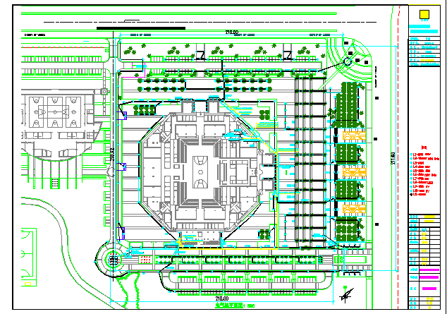 某室外广场灯光照明系统CAD分布图_图1