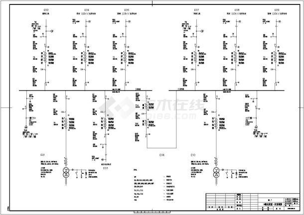 某石化厂高低压系统CAD设计施工图-图二