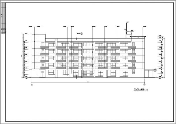 某五层欧式办公楼建筑设计方案图纸-图二