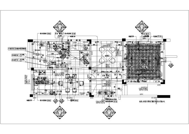 某泰式风格室内装修cad施工图纸-图一