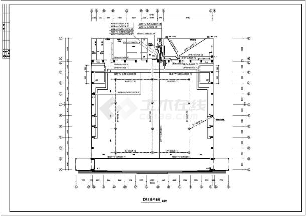 某喷漆厂房强电cad施工图纸全套-图二