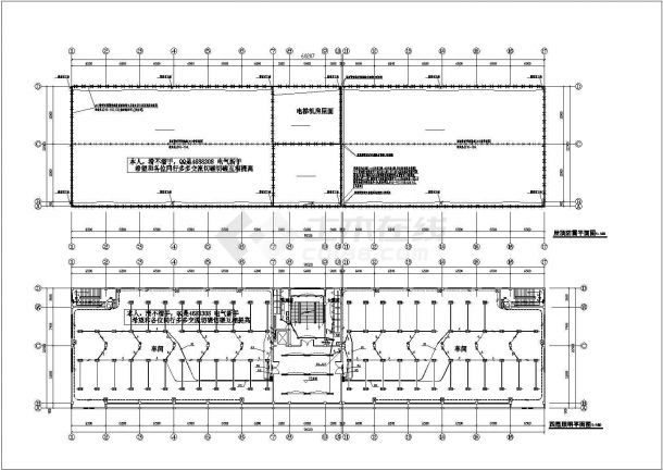 某服装公司车间电气设计施工CAD图纸-图二