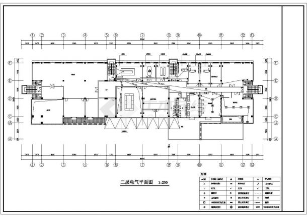 某三层办公楼电气设计施工CAD图-图一