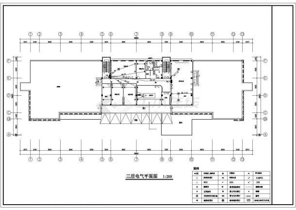 某三层办公楼电气设计施工CAD图-图二