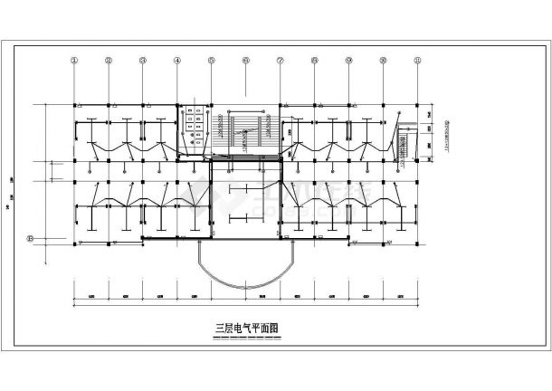 某生产办公楼电气设计施工CAD方案-图二