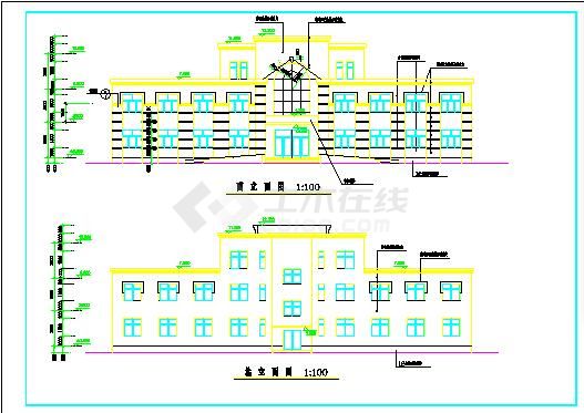 某小型商业住宅楼建筑设计施工图纸-图一